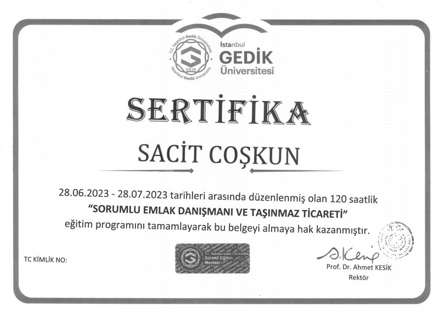 Sertifikalar
